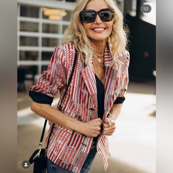 CAbi patchwork Blazer #6028 - Picture 2 of 9